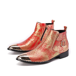 Luxury Genuine Leather Pointed Ankle Boots