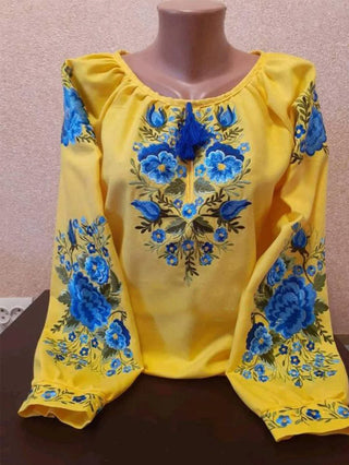 Vintage Floral Print Round Neck Blouse