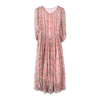 2025 Summer Floral Silk Beach Midi Sundress Women Boho Fashion Casual Light Dress Spring Korean Elegant Luxury Festival Vestidos