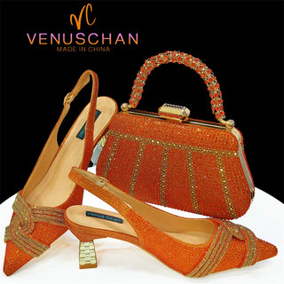 African Wedding Party Shoes & Bag Set