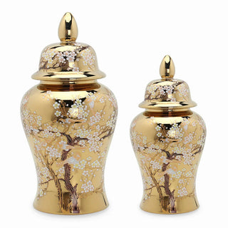 Carved Ceramic Storage Ginger Jar
