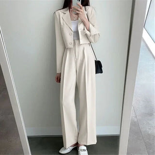 Office Lady High Waisted Blazer Suits