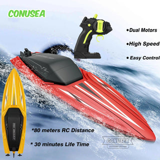 Large Speedboat High-Speed 2.4G RC Water Toy