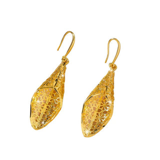 Luxury 24K Hollow Leaf Earrings - Epictzar Intl.