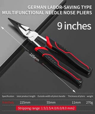 Multifunction Pliers Set Needle Diagonal Pliers Stripper Wire Cutters Wire Pliers Nose Pliers Electrician Repair Tools
