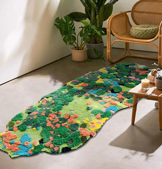 Long Soft 3D Moss Tufting Rug