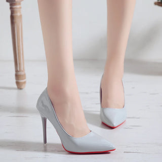 French Patent Leather High-heeled Shoes