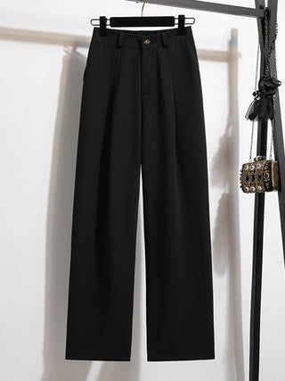 Loose Fit High Waist Suit Pants