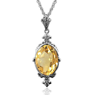 Trendy Garnet Vintage Wedding Pendant