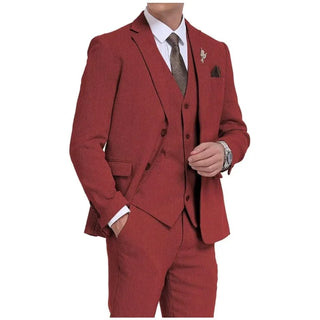 Men's Retro Wrinkle-Resistant 3-Pcs Suit