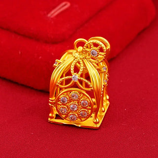 Diamond Crown 24K Gold Lightweight Pendant