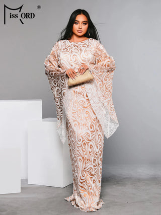 Luxury Geometric Sequin Evening Party Dress - Epictzar Intl.