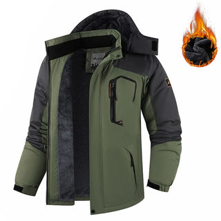Men Fleece Lined Hooded Winter Jacket