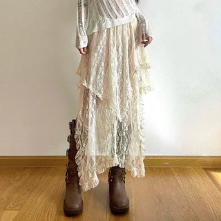 French Sweet Princess Lace Skirt