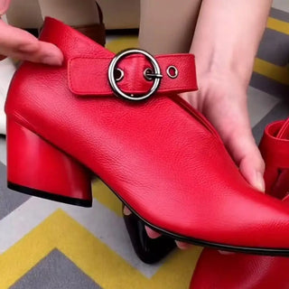 Women Casual Leather Designer Ankle Boots