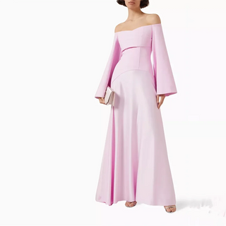 Customized Off Shoulder Long Evening Dress