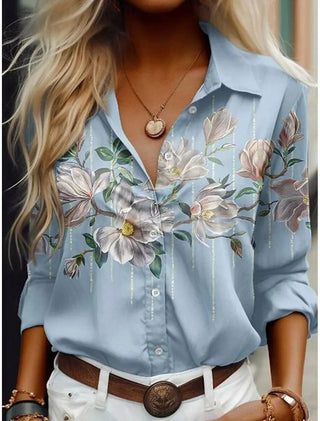 Long Sleeve Floral Women's Blouse - Epictzar Intl.