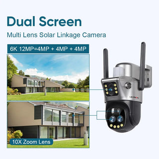 Solar 10X Zoom Alarm Auto Tracking Camera