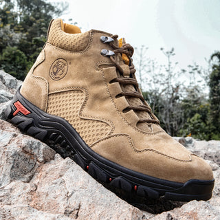 FLYLAND Men's Classic Retro Soft Skin friendly Genuine Leather Business Ankle Boots Handmade Casual Boots