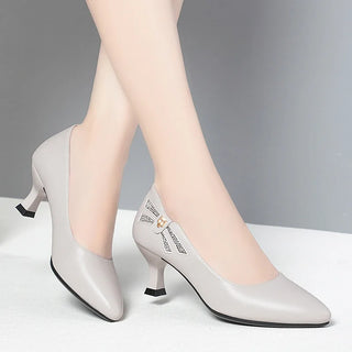 Ladies Genuine Leather Mid-high Shoes