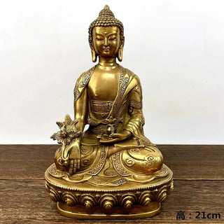 Tibetan Brass Buddhism Bronze Buddha Statue