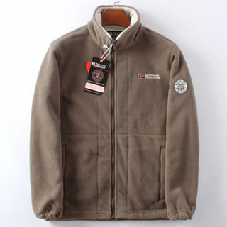 Winter Jacket Pocket Solid Color Casual Polar Fleece Men's Jacket Cold-Proof Thickened Male Warm Clothes Outwear Clothing Fleece