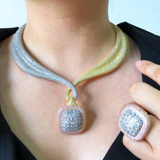 Trendy 4PCS Luxury Turquoise Jewelry Sets