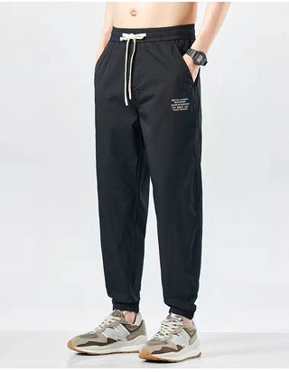 Ice silk  Jogger Pants Men Spring Summer Casual Baggy Sport Work Trousers Thin Quick-dry Sweatpants Male Tactical Outdoor