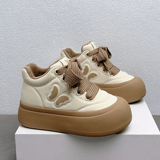 Winter Snow Boots For Children PU Leather Warm Cotton Shoes For Boys Girls Anti-slippery Height Increasing Kid's Plush Boots