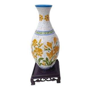 3D Puzzle Flower Vase with Base Building Blocks Unique Flower Arrangement DIY Flowerpot Living Home Decoration Ornaments