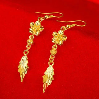 Elegant Stars Prosperous 24K Gold Earrings