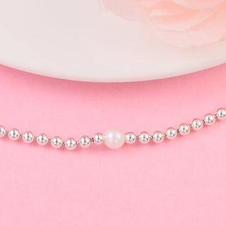 Real 100% Pearl Sterling Necklace