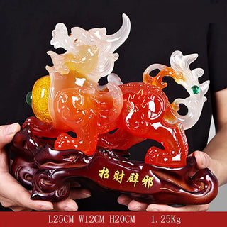 Lucky Pixiu Pi Yao Ornaments, Living Room Decor, Feng Shui Home Decoration, Craft Statues Sculptures, Craft Figurines Gift