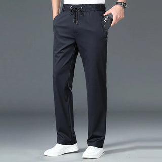 Big Size 10XL Winter Pants Men Fleece Lined Elastic Waist Strtch Trousers Male Thick Warm Straight Business Work Wear Plus Large