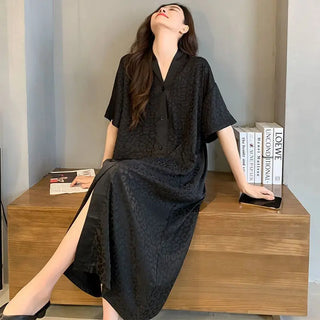 Women's V-neck Loose Loungewear Nightgown