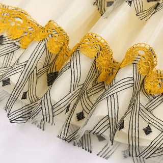 Retro Beading Plaid Print 2Pcs Outfit