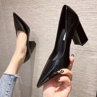 Slip-On Chunky Heels Wedding Shoes