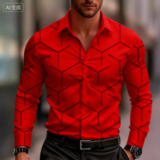 Men's Business Casual Long Sleeved Shirt