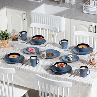 Embossed Stoneware Home Tableware Set