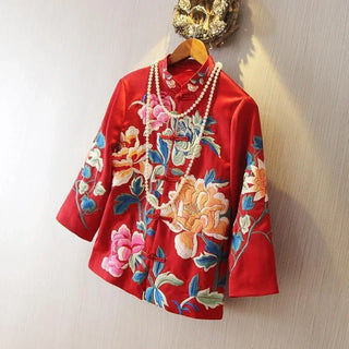 National Style Embroidered Cheongsam Blouse