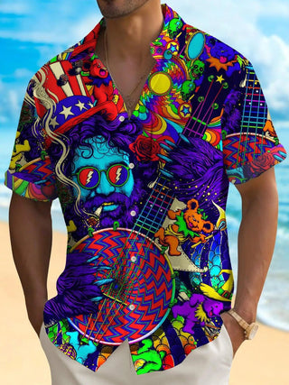 Leisure Street Walk Hawaiian Printed Full Open Button Shirt - Epictzar Intl.
