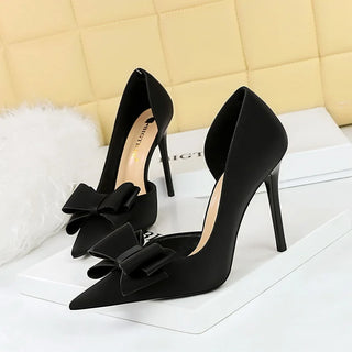 Elegant Solid Silk Wedding Party Pumps