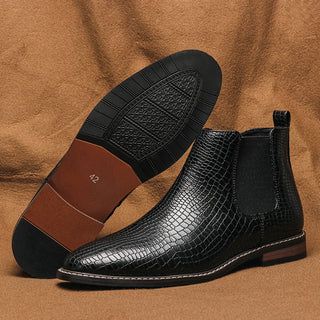 Size 40~46 Men Chelsea Boots Zipper Style Ankle Boots soft leather Men Boots