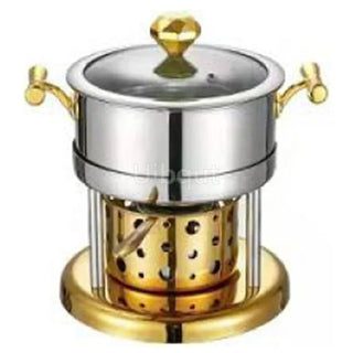 304 Stainless steel alcohol furnace Special pot for small hot pot Single One person Liquid solid pot cookware cooking pots set