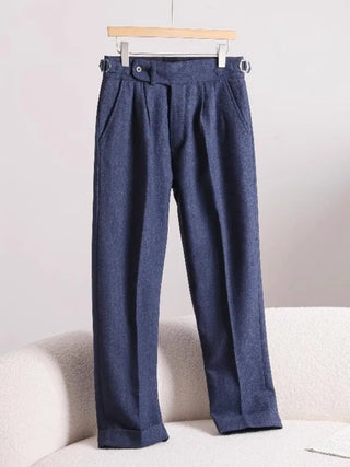 Office Men Italian Vintage Woolen Pants