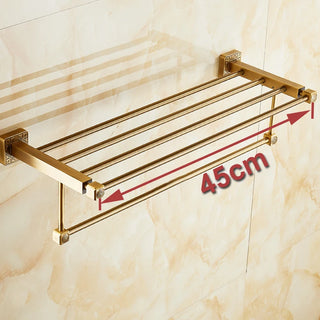 Antique Brass Bath Towel Rack