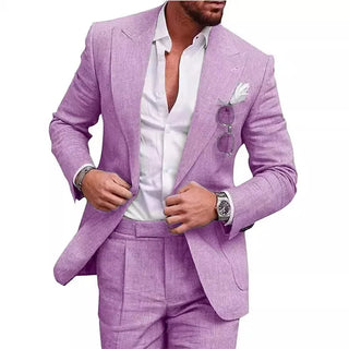 Luxury Brand Linen Business Suit