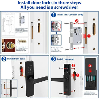 Electronic Fingerprint Deadbolt Smart Door Lock