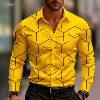 Men's Business Casual Long Sleeved Shirt