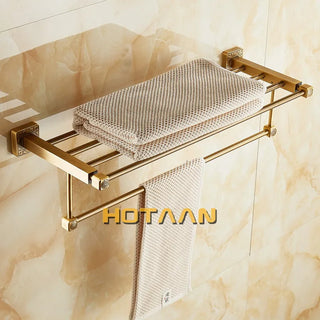 Antique Brass Bath Towel Rack